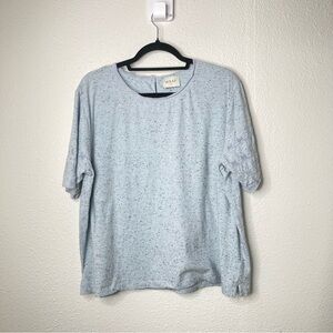 Wrap London Cotton T-shirt Top Embellished Sleeve Boho Minimalist US 14